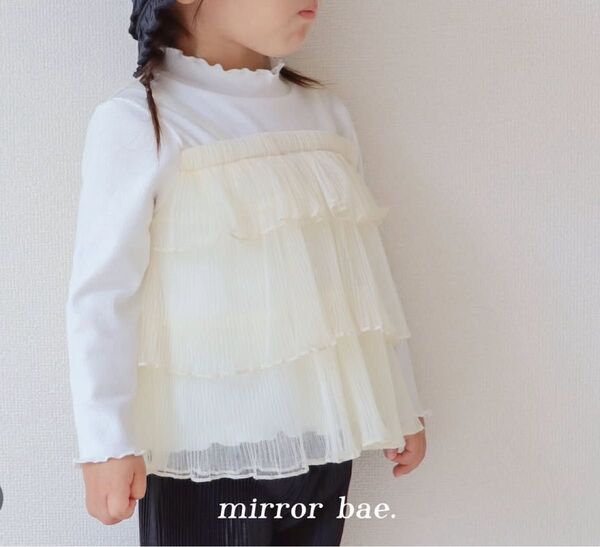 mirrorbae birthday チュールティアードカットソー トップス ブラウス 長袖tシャツ チュニック