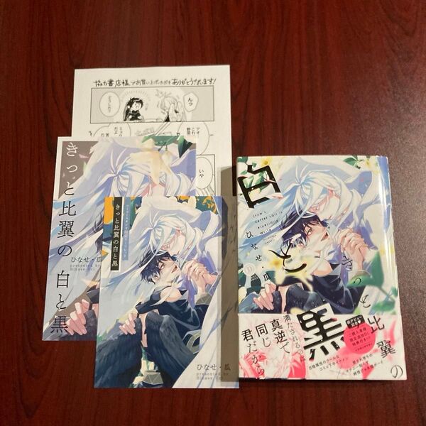 『きっと比翼の白と黒』ひなせ・瓜 4種特典 初版本 ネコポス送料込み