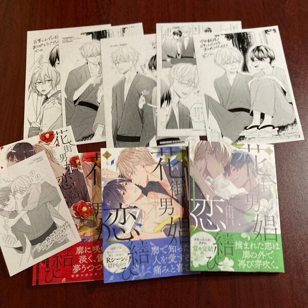 『花街男娼恋結び』1-3巻 もちた(14種特典付き 初版本 即購入不可 2口発送 送料込み