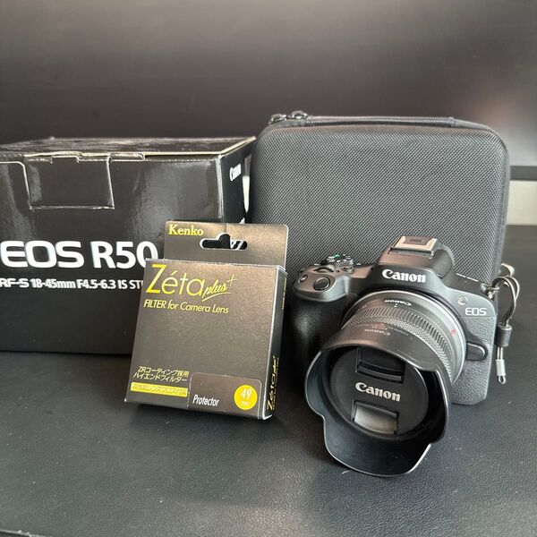 【美品】Canon EOS R50 ミラーレス一眼 標準ズームレンズ おまけ多数