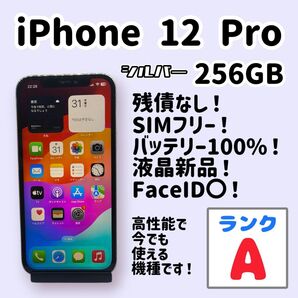 【美品】iPhone 12 Pro 256GB バッテリー100% シルバー 動作品