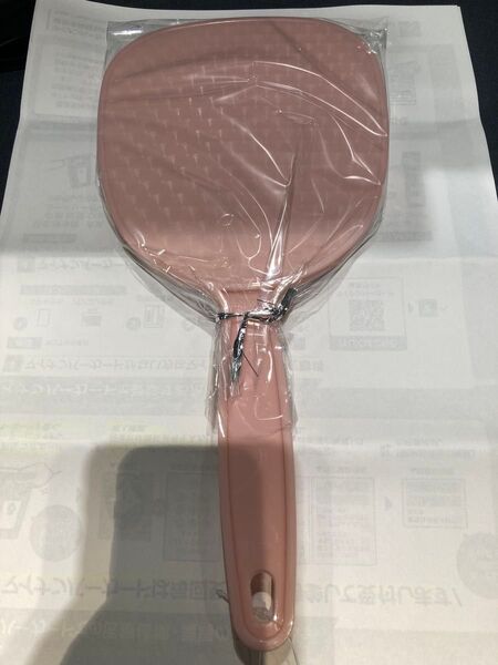 SALE 新品未開封 軽く大きなミラー 手鏡 鏡 ピンク ハンドミラー 大きな鏡