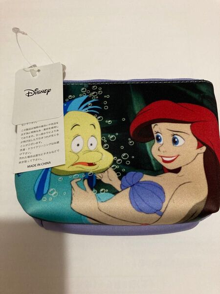 新品タグ付き アリエル ディズニー 化粧品入れ ポーチ お土産 Disney マーメイド 人魚 ディズニープリンセス