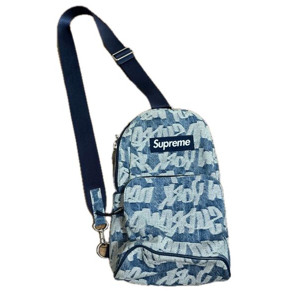 supreme ショルダーバッグ青