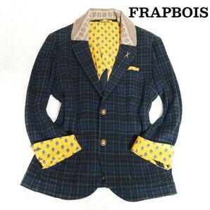 【即日発送/送料無料/価格の相談OK!!】 FRAPBOIS フラボア テーラード チェック柄 二宮 嵐 イエロー ネイビー