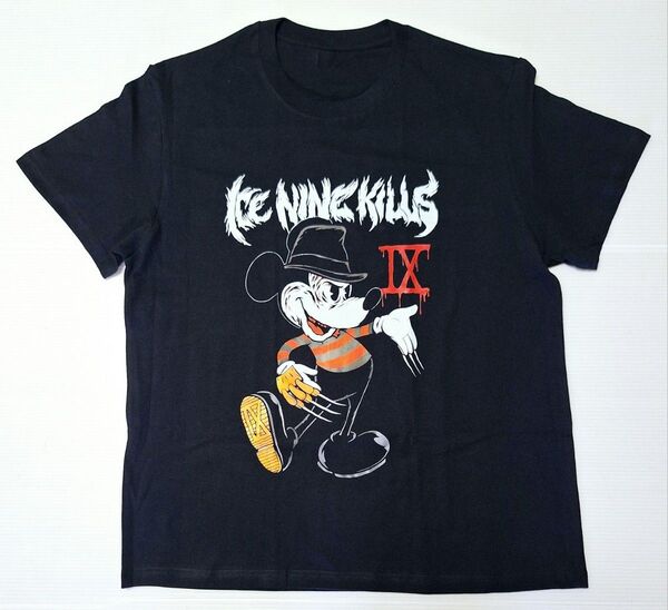 アイスナインキルズ バンド Tシャツ XLサイズ ミッキーマウス エルム街の悪夢 パロディ