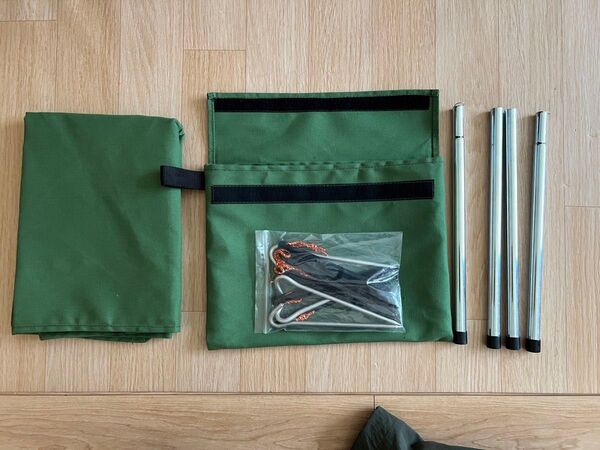 キャンプ 焚火陣幕 風防 風よけリフレクター 焚き火 難燃性 タープ 目隠し 帆布製 キャンプ 軽量