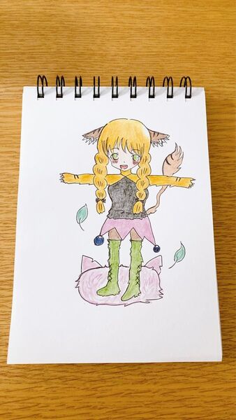 創作イラスト① 獣耳女の子