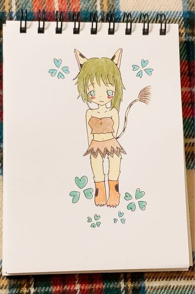 創作イラスト② 獣耳女の子