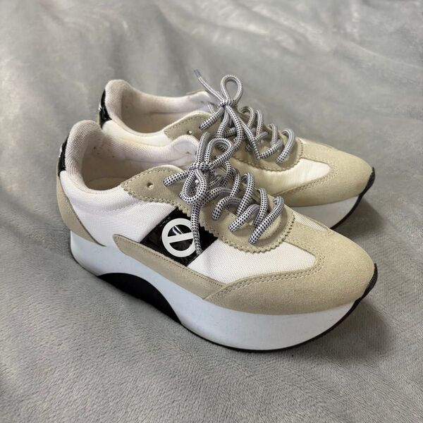 明日投稿ラスト 美品!NO NAME ノーネーム FLEX フレックス ジョガー 厚底スニーカー 35