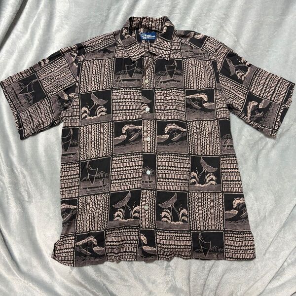 90s reynspooner レインスプーナー ハワイアンプルオーバーシャツL