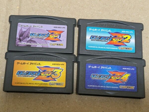 GBA ゲームボーイアドバンス ロックマンゼロ1 2 3 4 ソフトのみセット