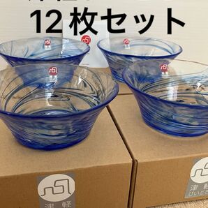 津軽びいどろ 小鉢 12枚セット 和食器 ガラス取り皿 可愛い おしゃれい アデリア