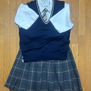 女子 制服 学生服 私立高校 ベスト 夏物 コスプレ 高校 学生服 女子 ベスト 制服 夏物 リボン