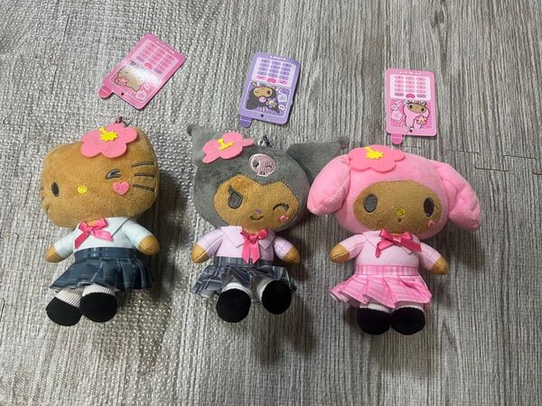 サンリオ 日焼け 制服 ギャル2 ポーチ マスコット 3個セット