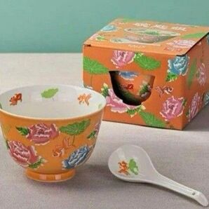 カルディ 台湾フェア どんぶりとれんげ アプリコット 新品未使用 ♪ 食品無し 色違い品も可