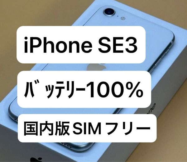 iPhone SE 第3世代 64GB 国内版SIMフリー 純正バッテリー100%