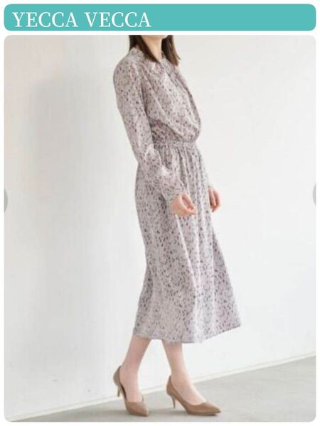美品【YECCA VECCA】イェッカヴェッカ ジオメ柄 ワンピース ラベンダー