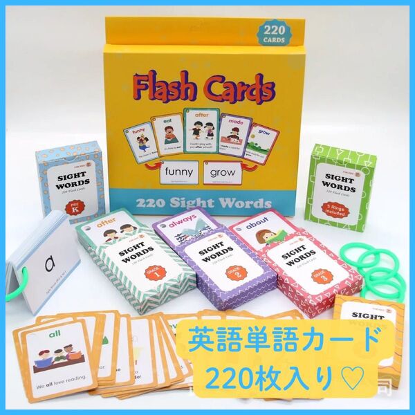 新品 英会話 サイトワード 英単語 カード 英語 フラッシュカード 幼児 英単語 幼児教育