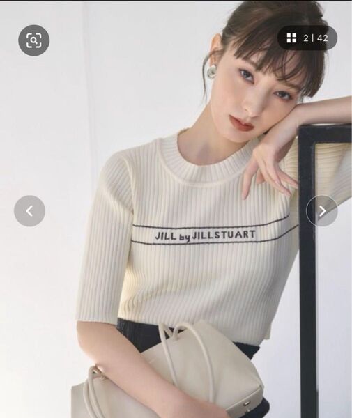 JILL by JILL STUART ロゴジャガードコンパクトニット