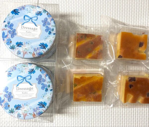 東京風月堂 ミニ缶クッキー 2缶&ガトーフロマージュ&ガトーオランジュ 各2個