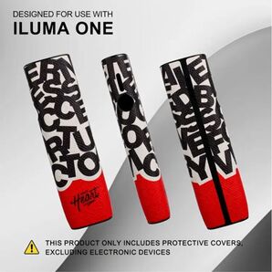 IQOS アイコス イルマワン ILUMA ONE ケース フェイクレザー カバー レターデザイン 赤 レッド 衝撃吸収 傷防止