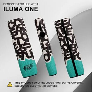 IQOS アイコス イルマワン ILUMA ONE ケース フェイクレザー カバー レターデザイン 空色系 衝撃吸収 傷防止