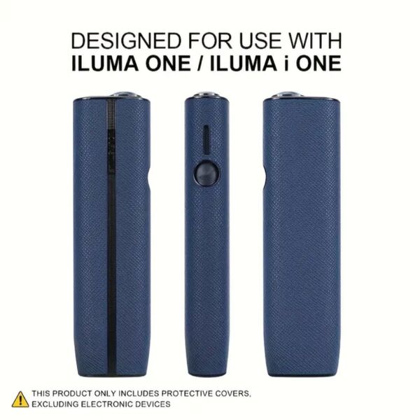 IQOS アイコス イルマワン ILUMA ONE ケース フェイクレザー カバー 紺色 ネイビー 衝撃吸収 傷防止