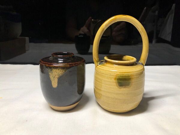 茶入2点 無蓋 美品 茶道具 昭和時代 舊家蔵出