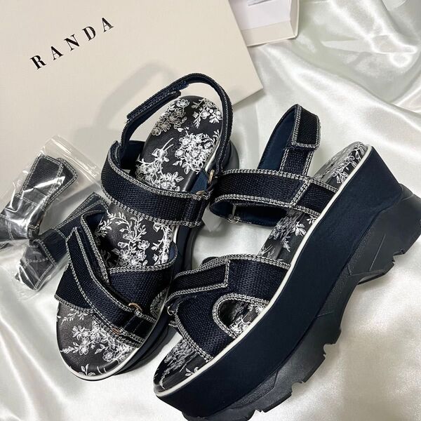 新品 RANDA 2WAY リボンサンダル L 24.5cm