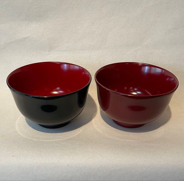 越前漆器■越前塗 夫婦お好み椀 多用椀 飯椀 羽反【2客】天然木・本漆■【新品】