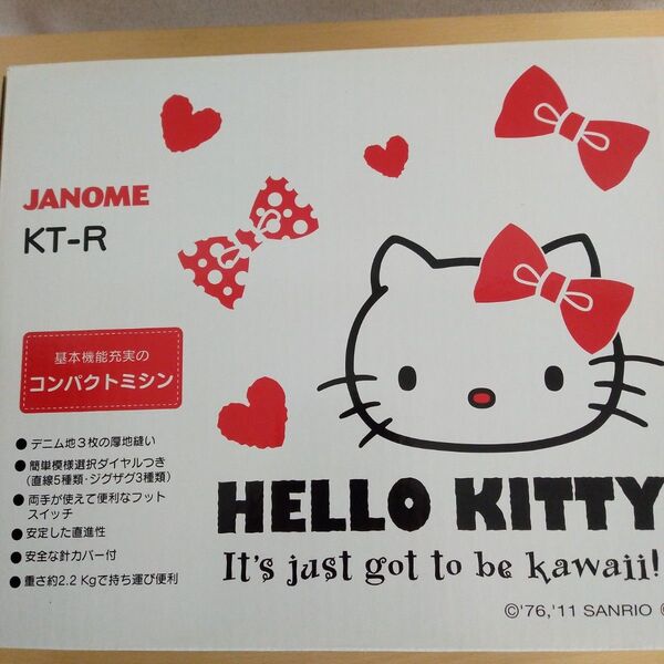 JANOME コンパクトミシン KT-R ハローキティ 中古品 説明書付き