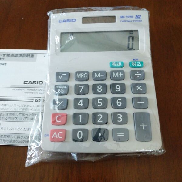 CASIO カシオ 電卓MK-10WE 10桁 中古品 美品 取扱説明書付き