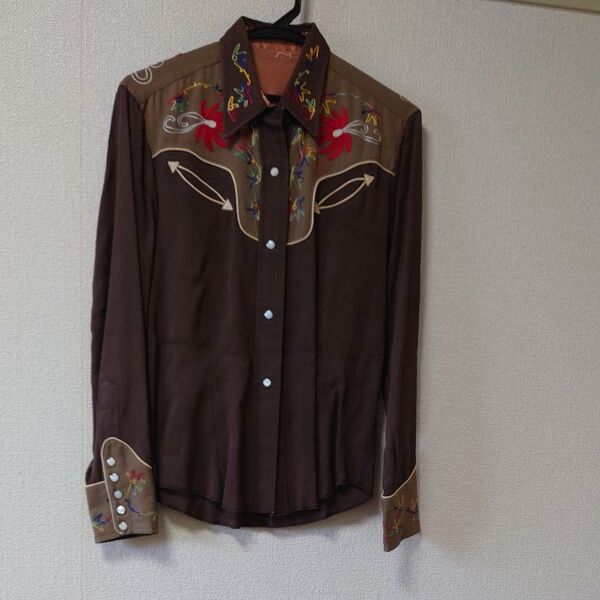 【Vintage】レディース チェーンステッチ ウェスタンシャツ