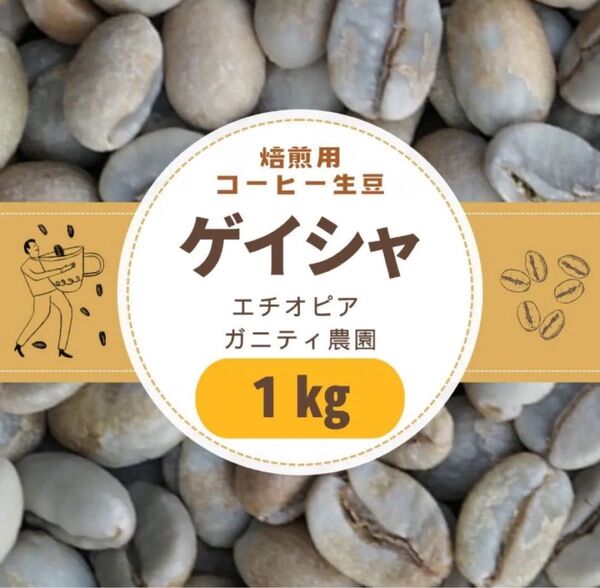 自家焙煎用 コーヒー生豆 ゲイシャ エチオピア ガニティ農園 1kg