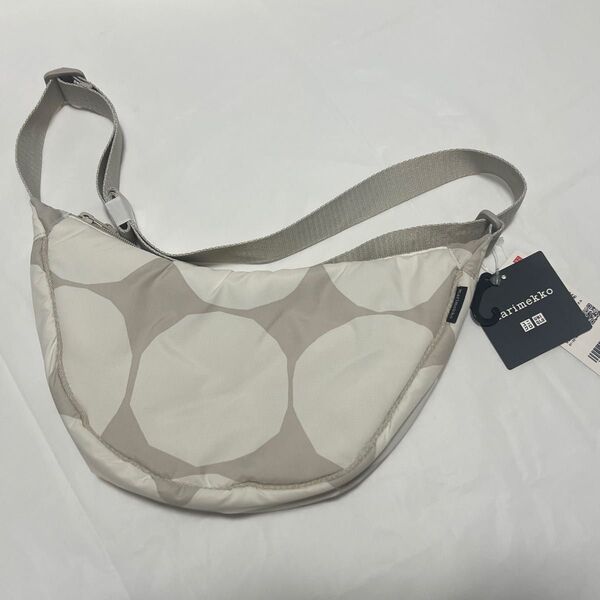 【新品】marimekko × ユニクロコラボ ショルダーバッグ ライトグレー