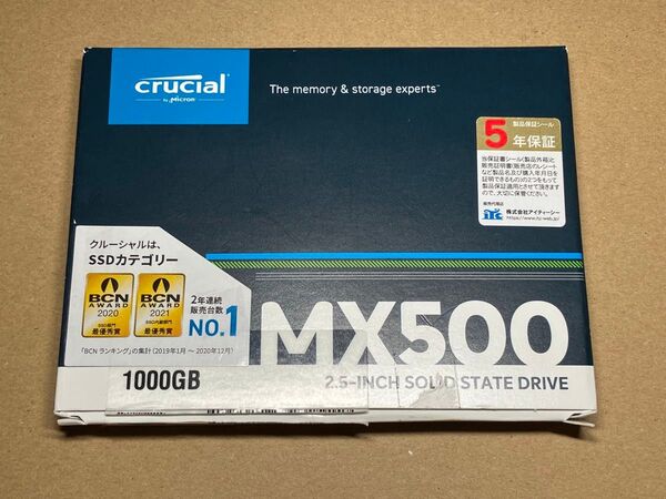 Crucial 1TB SSD SATA MX500 CT1000MX500SSD1 内蔵SSD 2.5