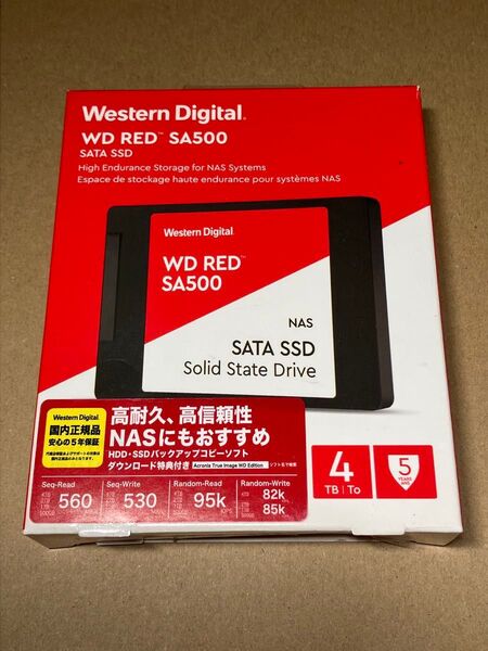 WD Red 4TB SSD NAS SATA 2.5インチ WDS400T1R0A