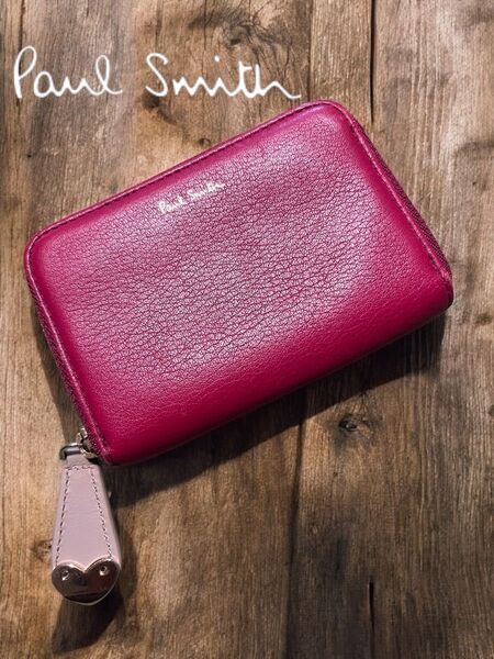 Paul smith ハート型 ラウンドファスナー パスケース コインケース