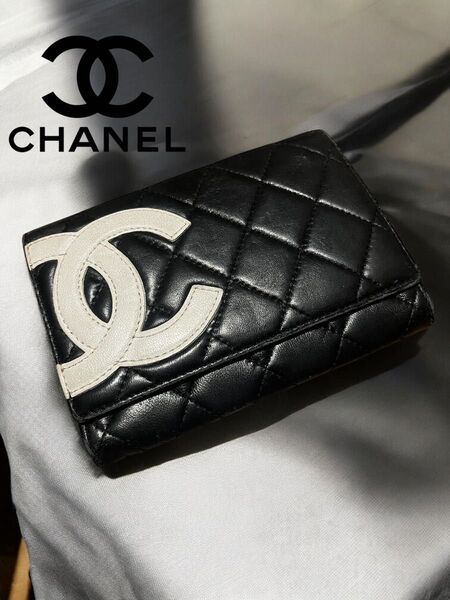CHANEL シャネル カンボンライン 二つ折り財布 ココマーク デカココ マトラッセ