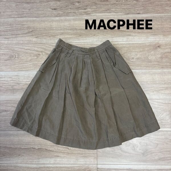 トゥモローランド MACPHEE マカフィー 膝丈スカート 麻 リネン