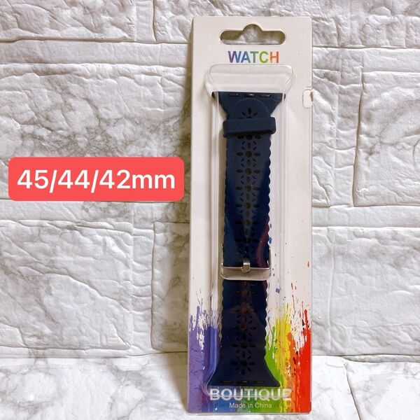 アップルウォッチバンド 45mm/44mm/42mm ネイビー Apple Watch