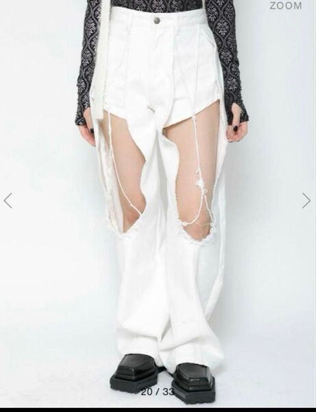 melt the lady damage open slash pants