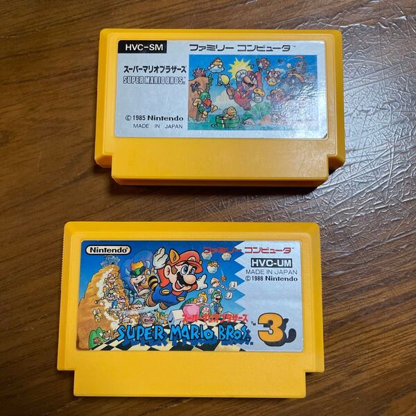 ファミコンソフト スーパーマリオブラザーズ1と3セット