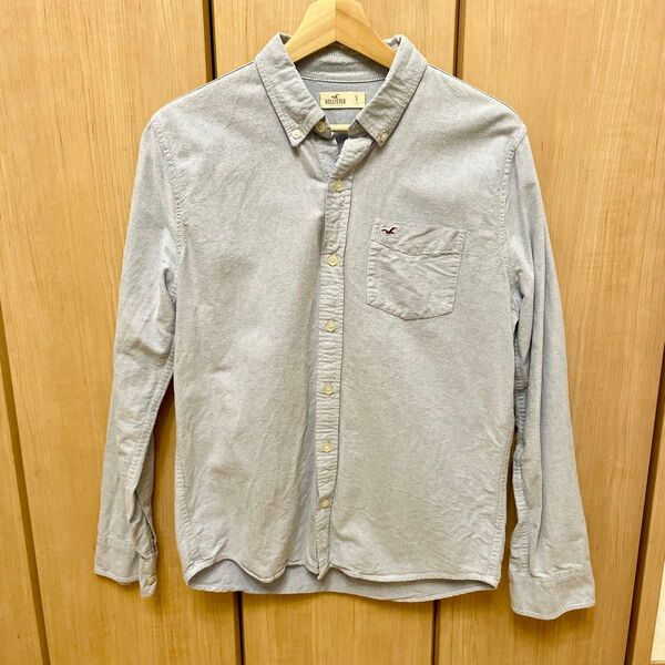 美品 HOLLISTER ホリスター 長袖 ボタンダウンシャツ ライトブルー