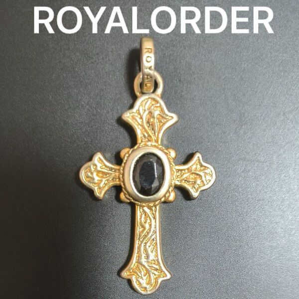 ROYALOrder CARVED CROSS WITH CZ 22k加工