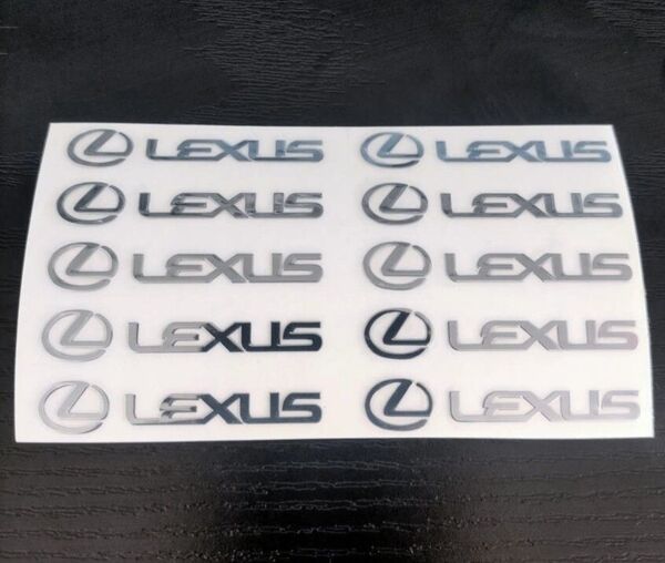 10セット LEXUSレクサス メタルアルミステッカー エンブレムLS LX LC GS ES IS RX RC NX UX CT