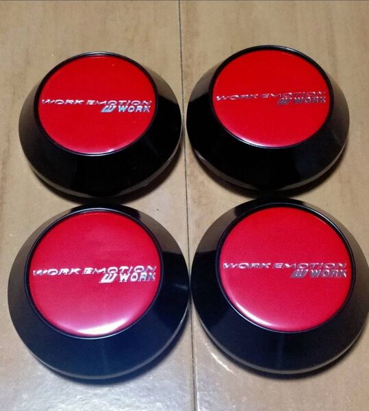 レッドブラック WORK EMOTION ワークエモーション ホイール センターキャップ 64mm 65mm 未使用品