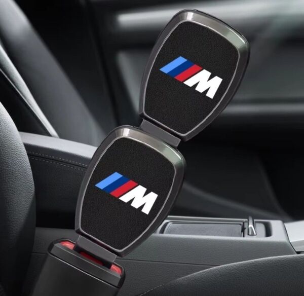 2個セット BMWシートベルト エクステンダー延長バックル エンブレムM Performanceパフォーマンス Mスポーツ