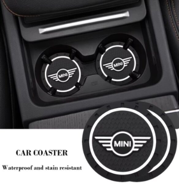 BMW mini ミニ コースター2枚セット R50R52R53R55 R56 F54F55ミニクーパーS クロスオーバー